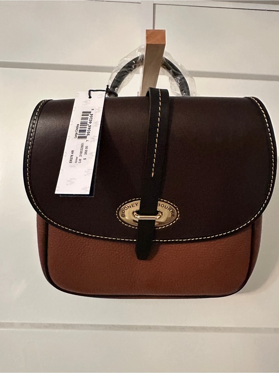 Dooney & Bourke Handbags - Dooney & Bourke Brown and Tan Two-Tone Leather Crossbody